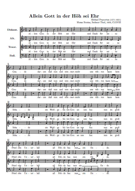 Michael Praetorius - Allein Gott in der Hoh sei Ehr
